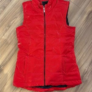 Women's Red Puffer Vest